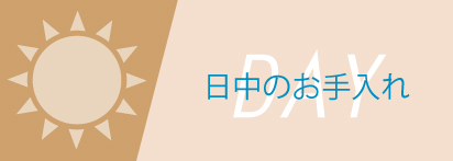 日中のお手入れ